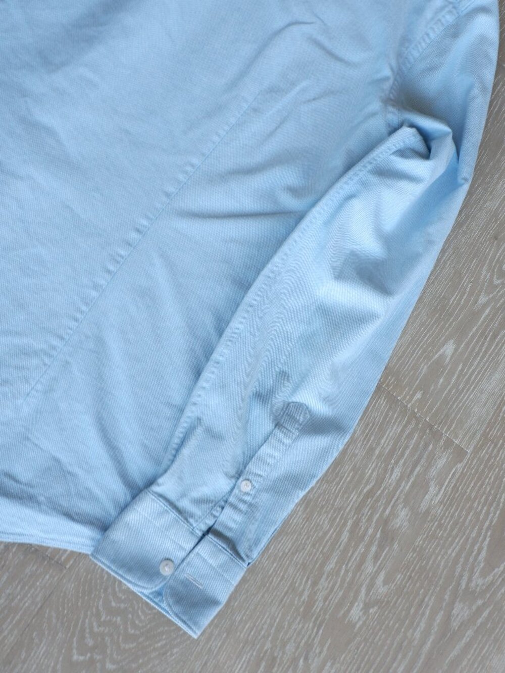 Reiss Smart Light Blue Oxford Mens Shirt - Size Medium Slim Fit - Picture 7 of 7